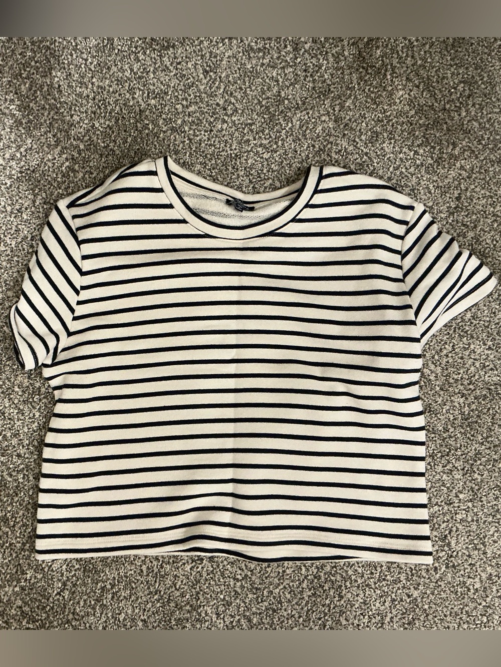 Splendid Striped Sweater crop-top in Cream and Black